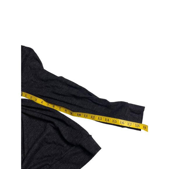 Fossil women small off shoulder charcoal gray knit top long sleeve soft  G759 - Picture 8 of 9